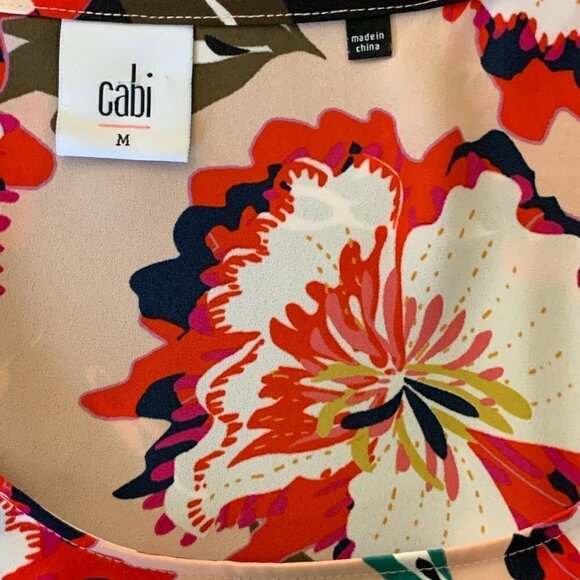 CAbi Hibiscus Blouse Style 5542 Sz M #3K - Picture 6 of 8